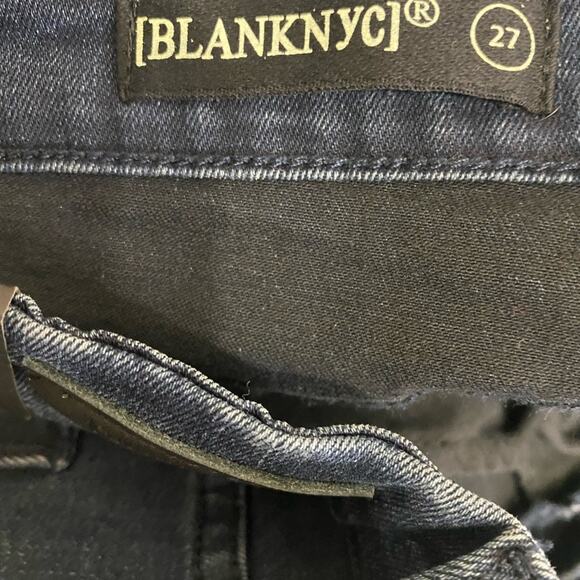 BLANK NYC Blue Denim Pencil Skirt With Back Slit NEW Size 27 - Picture 4 of 7